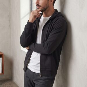 FELPA CAPPUCCIO FULL ZIP PIQUET 5 FELPA CAPPUCCIO FULL ZIP PIQUET - Thumbnail Image 1