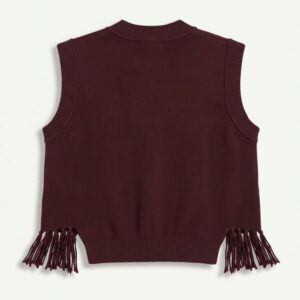 GILET MAGLIA FRANGE VISCOSA 17 GILET MAGLIA FRANGE VISCOSA - Thumbnail Image 4