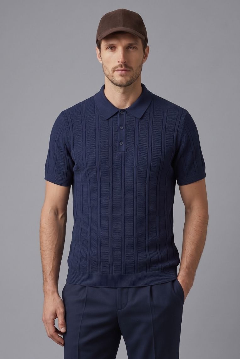 MAGLIA POLO M/M MISTO LINO