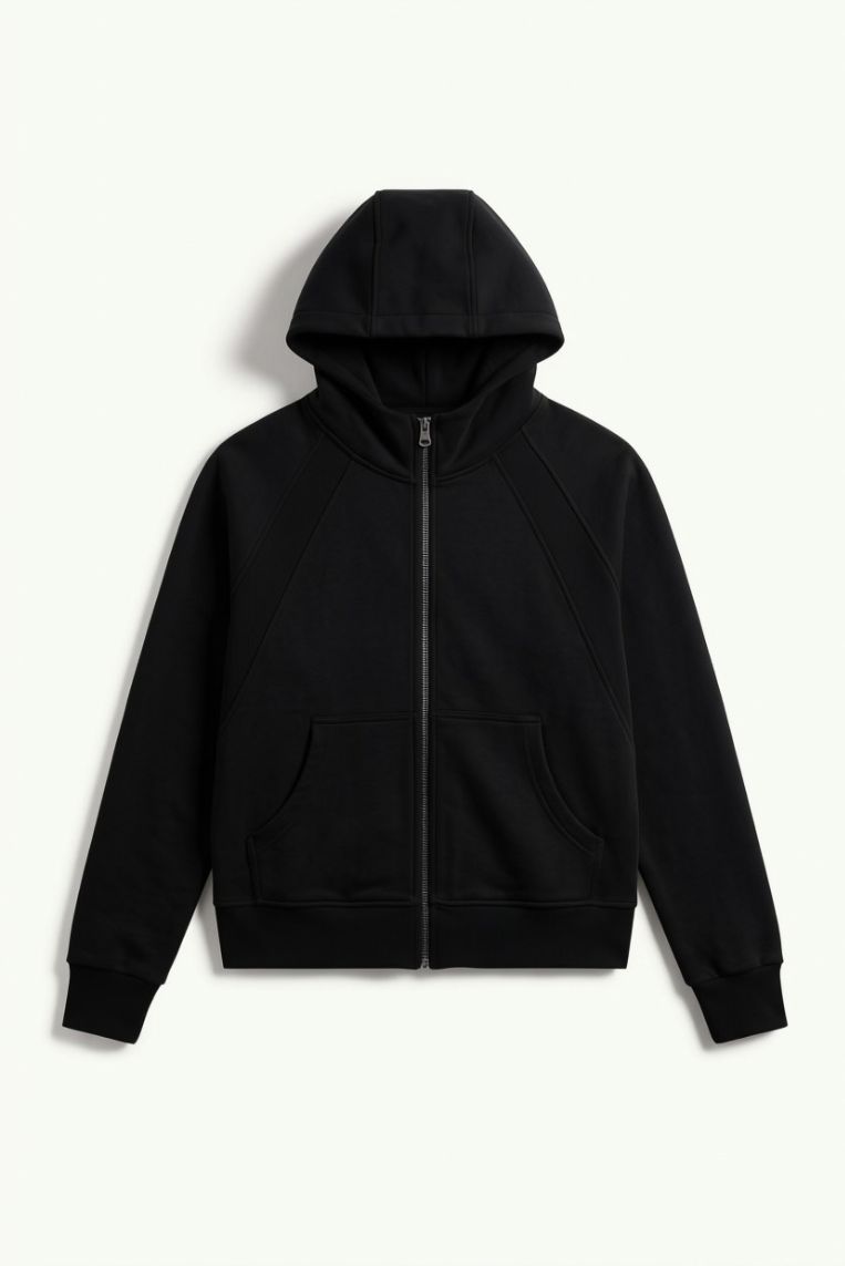 FELPA CON ZIP E CAPPUCCIO - immagine 5