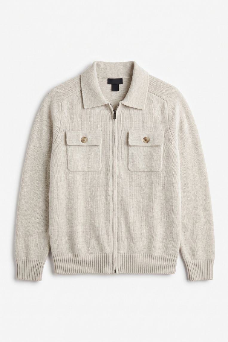 CARDIGAN FULL ZIP CON TASCHINI 3 CARDIGAN FULL ZIP CON TASCHINI - immagine 3