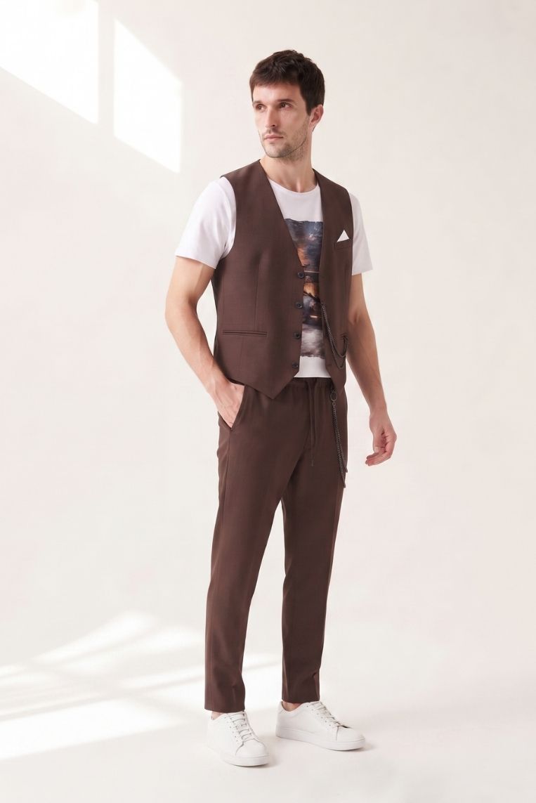PANTALACCIO FLUIDO CON CATENA 6 PANTALACCIO FLUIDO CON CATENA - immagine 6