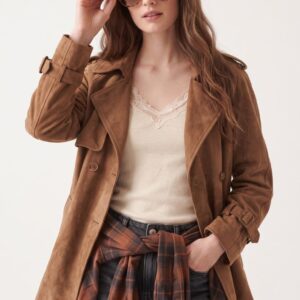 TRENCH CORTO SUEDE 5 TRENCH CORTO SUEDE - Thumbnail Image 1