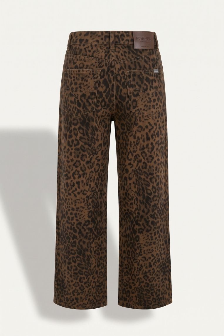 DENIM GAMBA DRITTA ANIMALIER 4 DENIM GAMBA DRITTA ANIMALIER - immagine 4