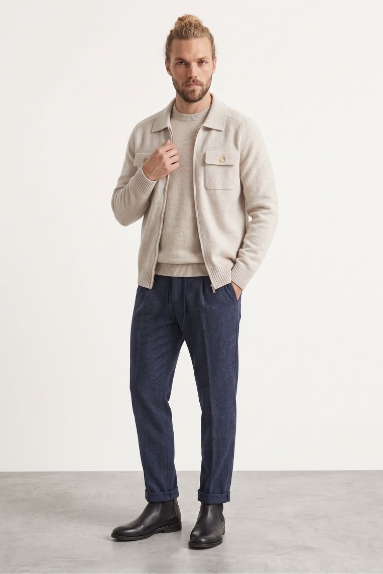 PANTALONE MANO CALDA GAMBA DRITTA - S, BLU
