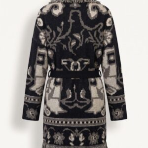 CARDIGAN LUNGO JACQUARD FRANGE 8 CARDIGAN LUNGO JACQUARD FRANGE - Thumbnail Image 4