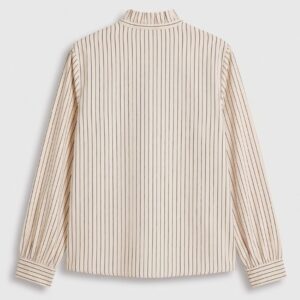 CAMICIA RIGHE DETTAGLIO VOLANT 8 CAMICIA RIGHE DETTAGLIO VOLANT - Thumbnail Image 4