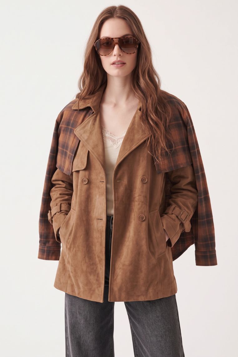 TRENCH CORTO SUEDE 2 TRENCH CORTO SUEDE - immagine 2