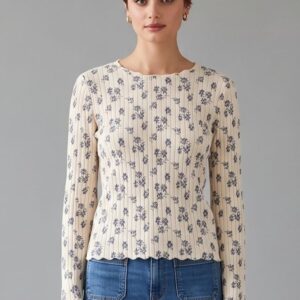 MAGLIA GIRO JACQUARD FIORI 6 MAGLIA GIRO JACQUARD FIORI - Thumbnail Image 2