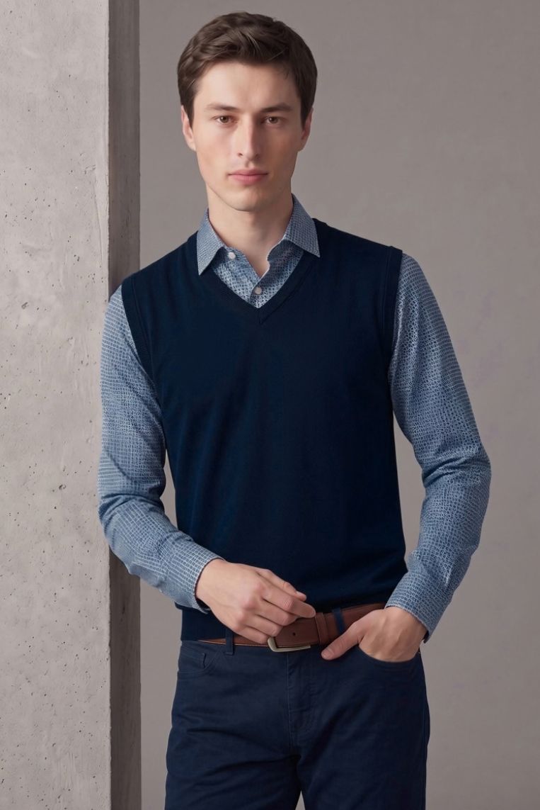 GILET SCOLLO V VISCOSA 2 GILET SCOLLO V VISCOSA - immagine 2