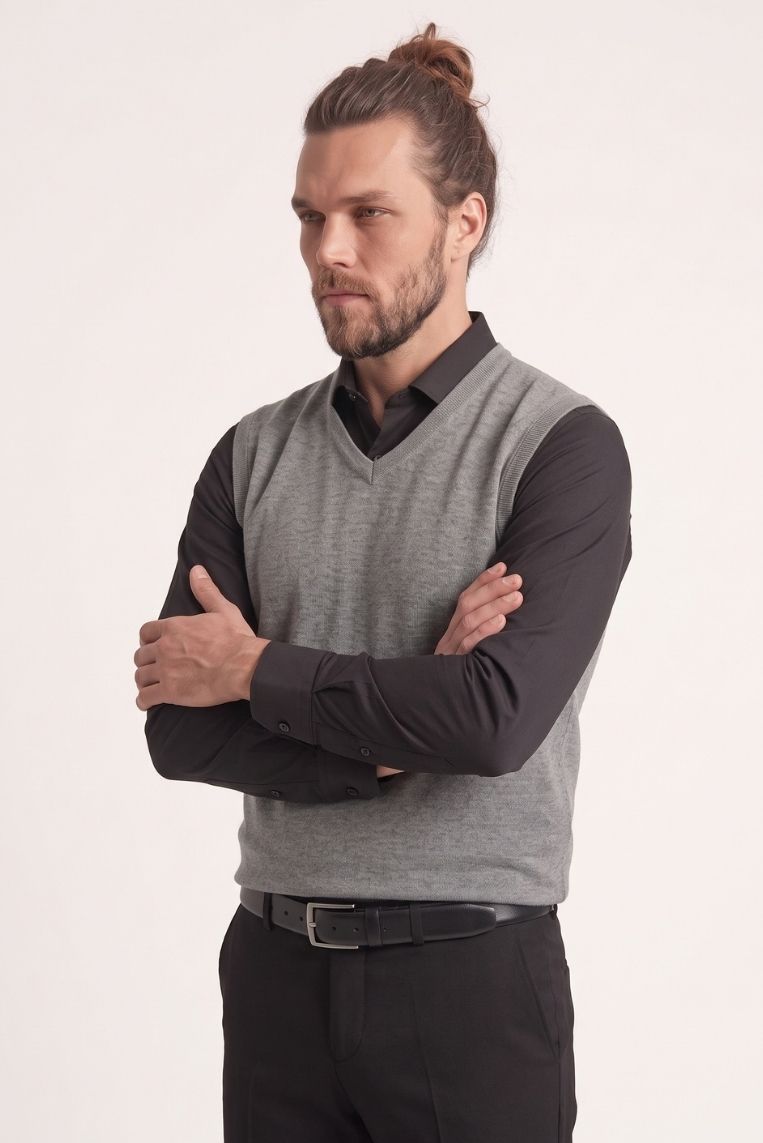 GILET SCOLLO V VISCOSA 6 GILET SCOLLO V VISCOSA - immagine 6