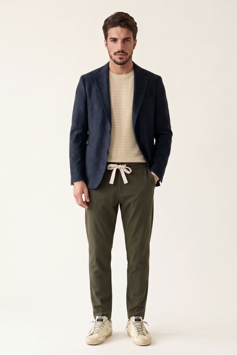 PANTALACCIO GABARDINA CON LACCIO GIRO VITA 2 PANTALACCIO GABARDINA CON LACCIO GIRO VITA - immagine 2