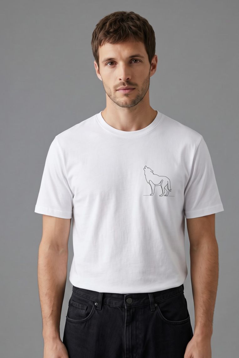 T-SHIRT STAMPA LUPO 2 T-SHIRT STAMPA LUPO - immagine 2