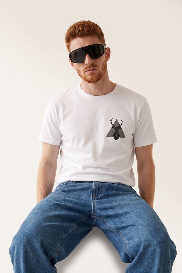 T-SHIRT STAMPA CERVO