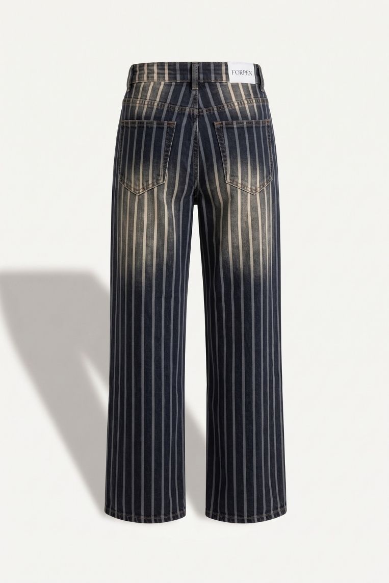 DENIM GAMBA DRITTA GESSATO 4 DENIM GAMBA DRITTA GESSATO - immagine 4