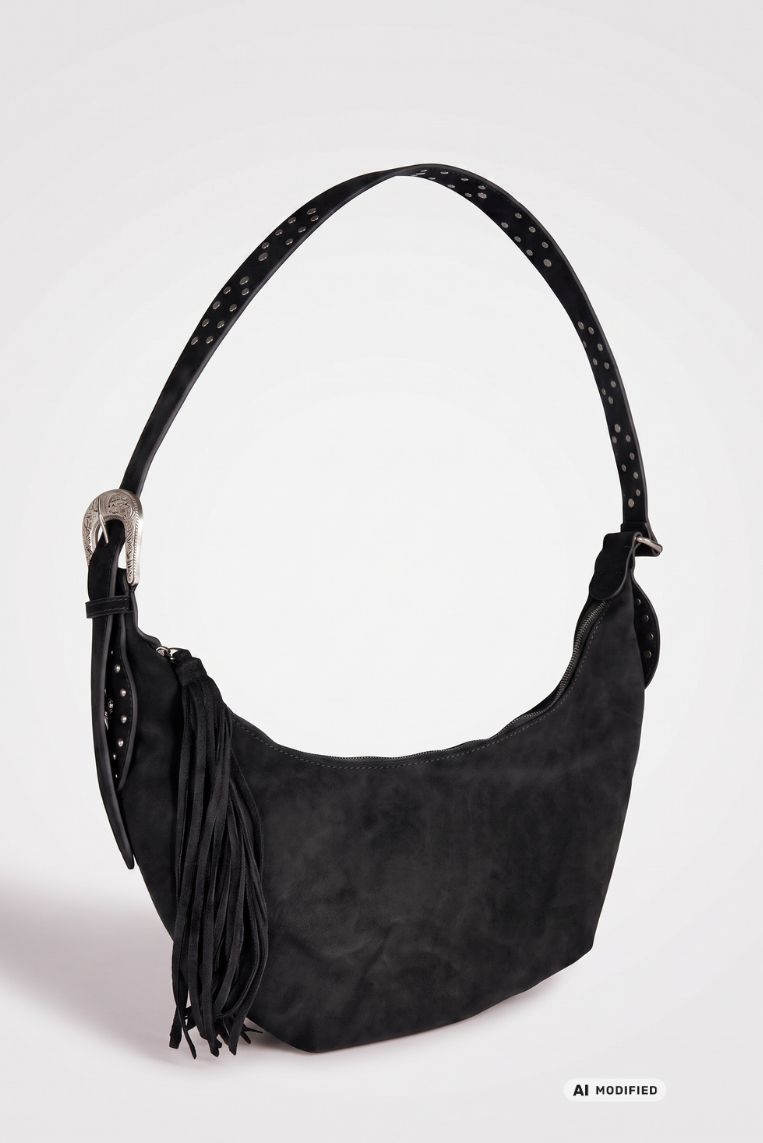 BORSA A MEZZALUNA - PZ, NERO