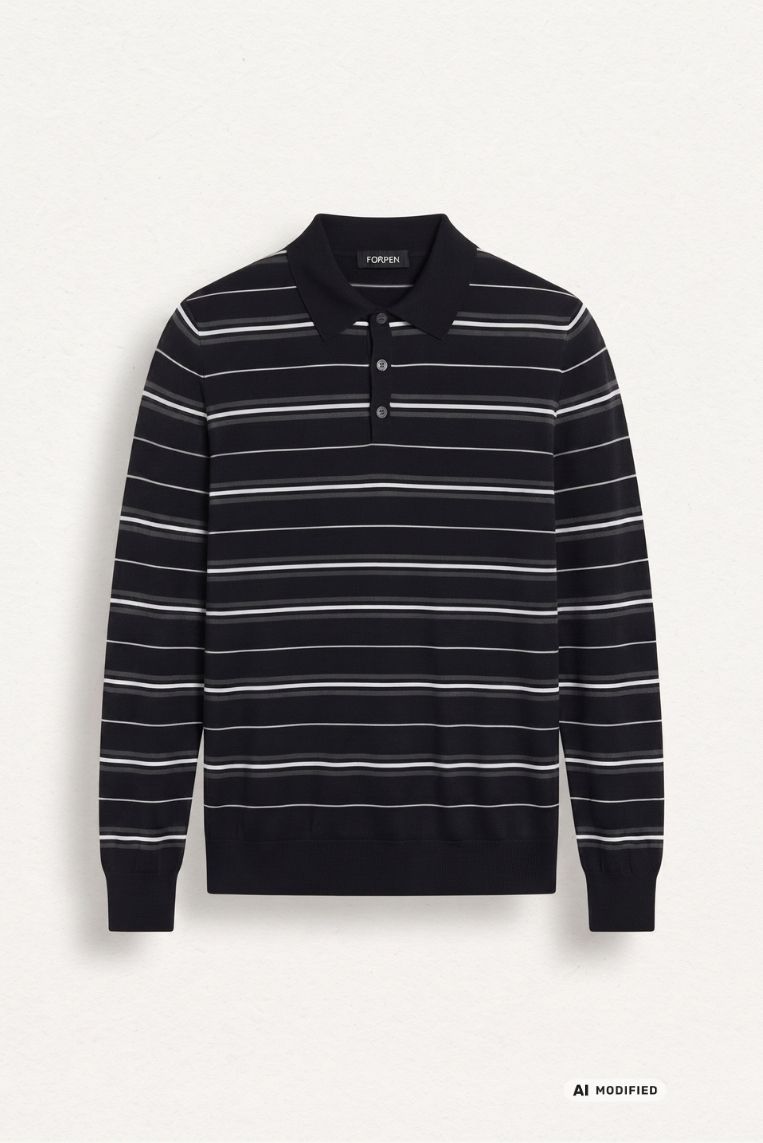 MAGLIA POLO RIGHE JAQUARD 7 MAGLIA POLO RIGHE JAQUARD - immagine 7
