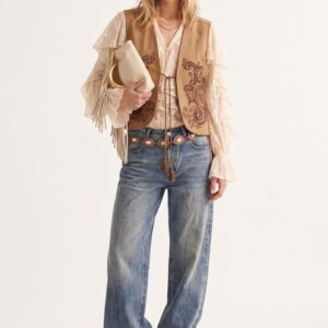 GILET OVER RICAMO 9 GILET OVER RICAMO - Thumbnail Image 1