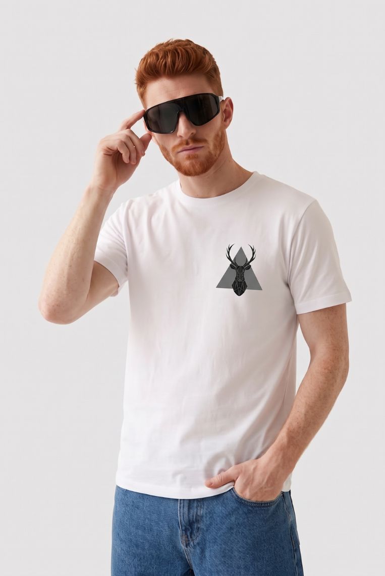 T-SHIRT STAMPA CERVO - immagine 2