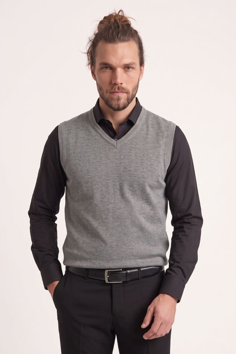 GILET SCOLLO V VISCOSA 5 GILET SCOLLO V VISCOSA - immagine 5