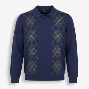 MAGLIA COLLO DERBY ROMBI JACQUARD 11 MAGLIA COLLO DERBY ROMBI JACQUARD - Thumbnail Image 5