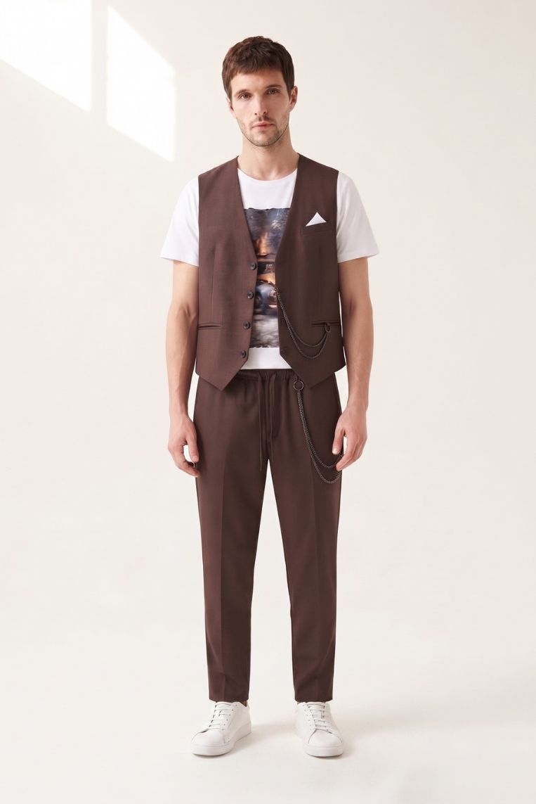 PANTALACCIO FLUIDO CON CATENA 5 PANTALACCIO FLUIDO CON CATENA - immagine 5