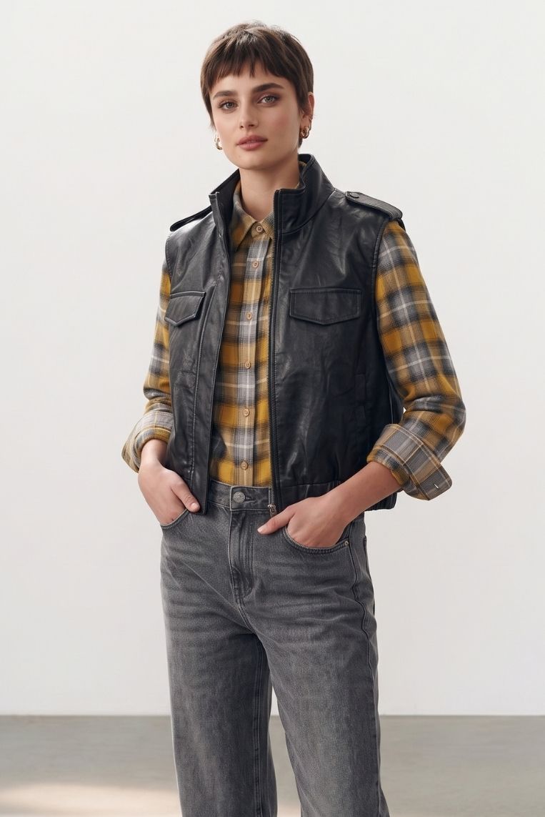 GILET ECO-PELLE 2 GILET ECO-PELLE - immagine 2