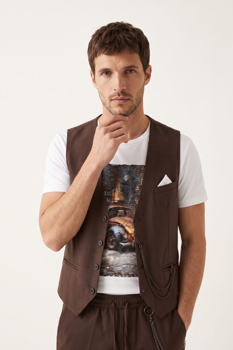 GILET CON CATENA 2 GILET CON CATENA - immagine 2