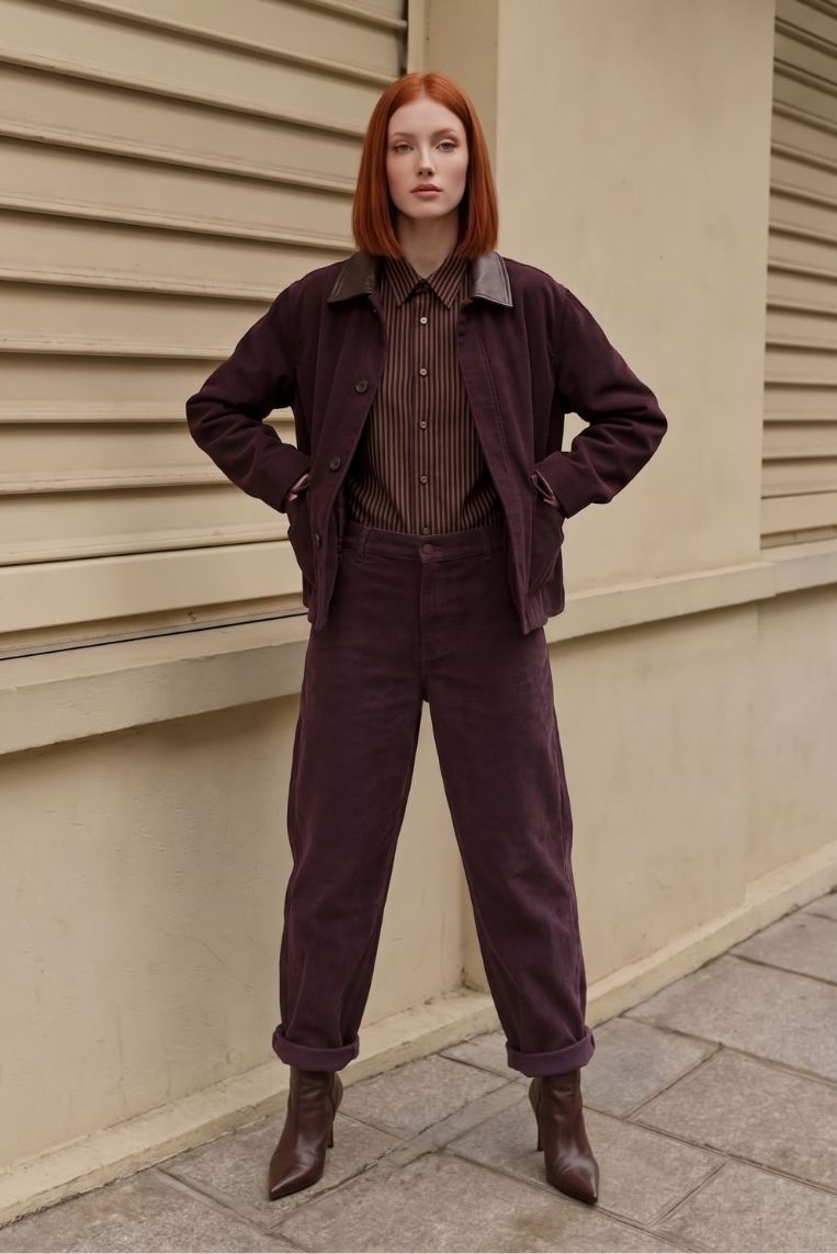 PANTALONE VELLUTO GAMBA DRITTA 2 PANTALONE VELLUTO GAMBA DRITTA - immagine 2
