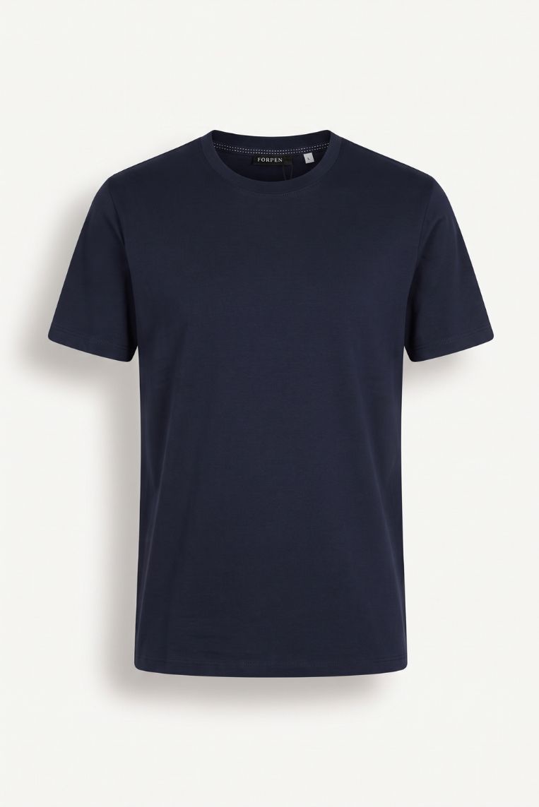 T-SHIRT GIRO COTONE BASIC - S, BLU