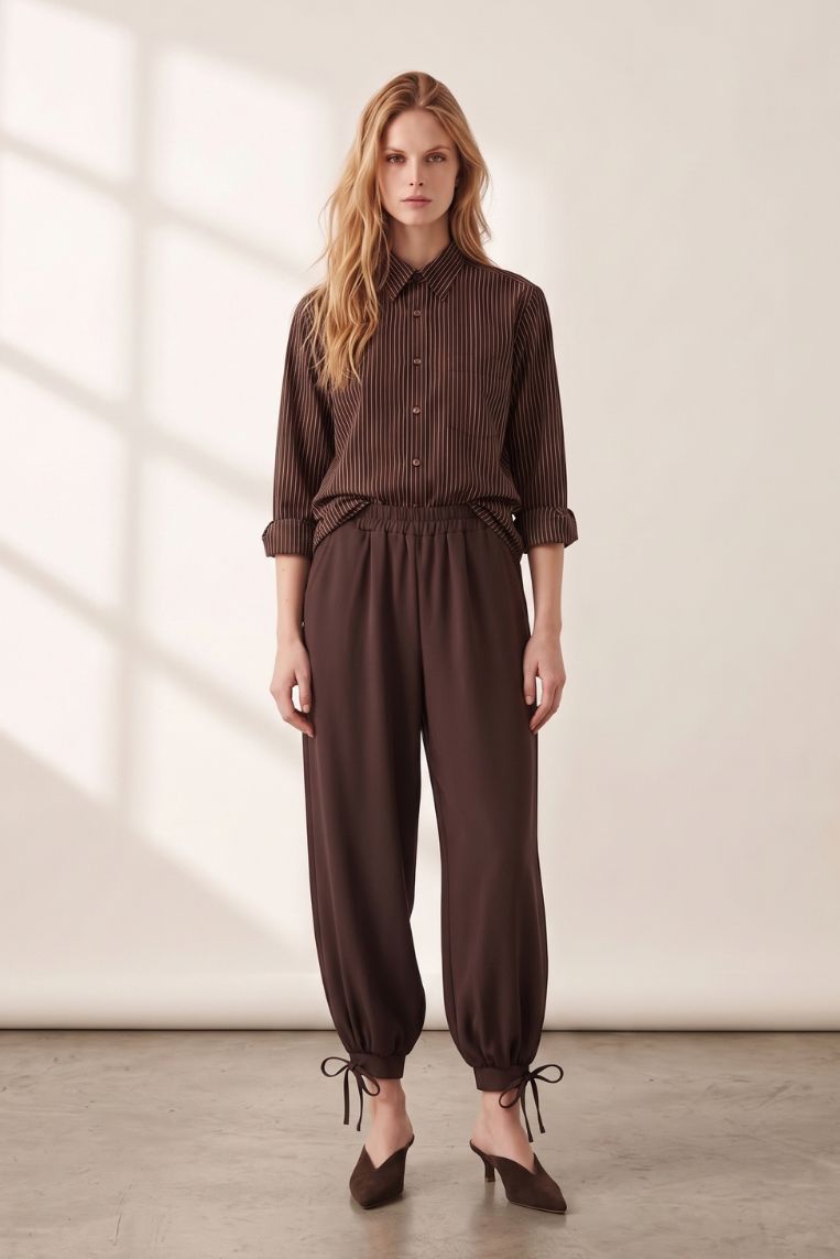 PANTA HAREM SCUBA CREPE