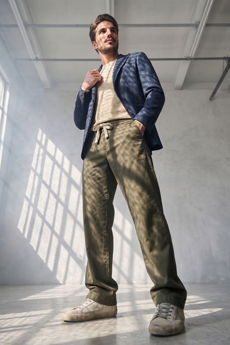 PANTALACCIO GABARDINA CON LACCIO GIRO VITA