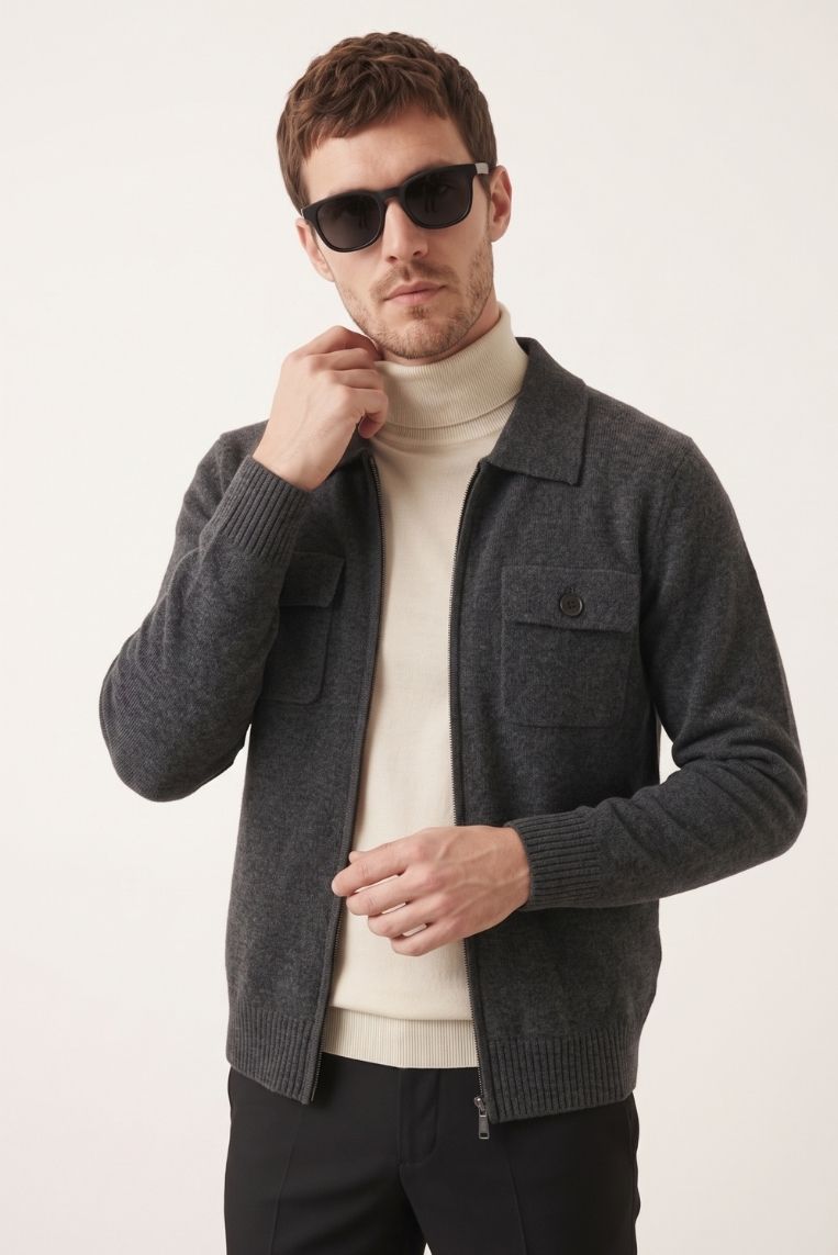 CARDIGAN FULL ZIP CON TASCHINI 7 CARDIGAN FULL ZIP CON TASCHINI - immagine 7