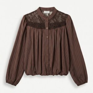 CAMICIA CROPPED RIGA PIZZO 9 CAMICIA CROPPED RIGA PIZZO - Thumbnail Image 3