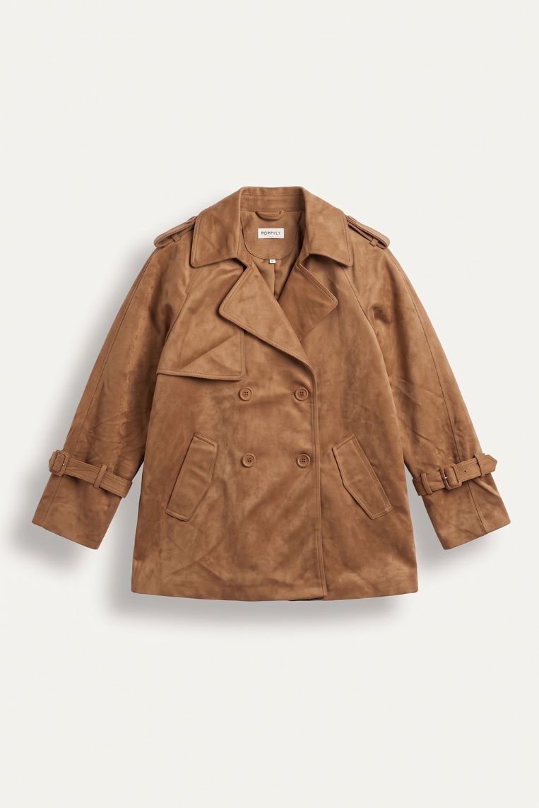 TRENCH CORTO SUEDE 3 TRENCH CORTO SUEDE - immagine 3