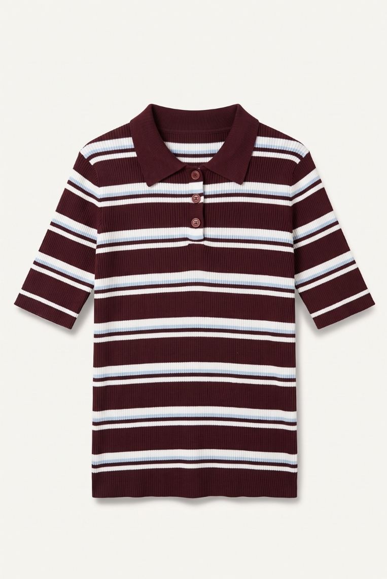POLO MANICHE CORTE COSTINA MISTO LANA 2 POLO MANICHE CORTE COSTINA MISTO LANA - immagine 2
