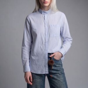 CAMICIA RIGHE COLLO RIALZATO 6 CAMICIA RIGHE COLLO RIALZATO - Thumbnail Image 2