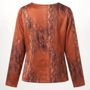 BLUSA SATINATA CON FIOCCO LATERALE PITONE 8 BLUSA SATINATA CON FIOCCO LATERALE PITONE - Thumbnail Image 4