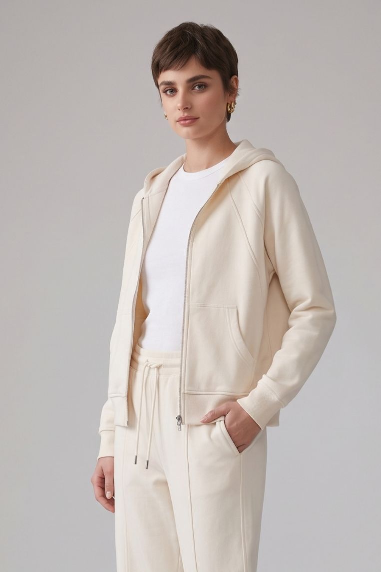 FELPA CON ZIP E CAPPUCCIO
