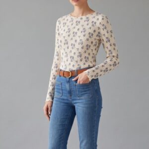 MAGLIA GIRO JACQUARD FIORI 5 MAGLIA GIRO JACQUARD FIORI - Thumbnail Image 1