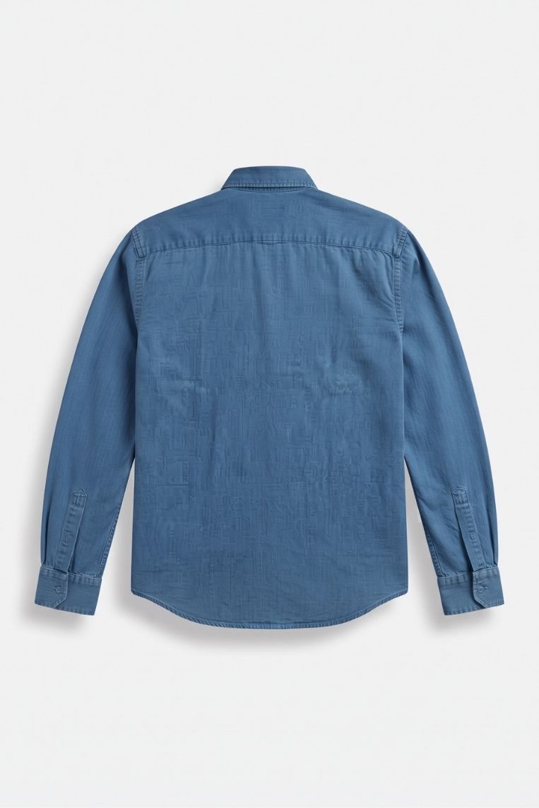 CAMICIA DENIM COLLO FRANCESE 4 CAMICIA DENIM COLLO FRANCESE - immagine 4