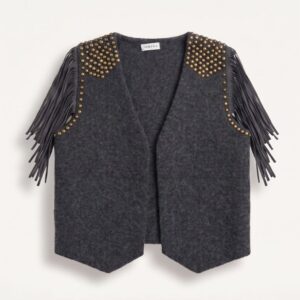 GILET IN MAGLIA E FRANGE 10 GILET IN MAGLIA E FRANGE - Thumbnail Image 3