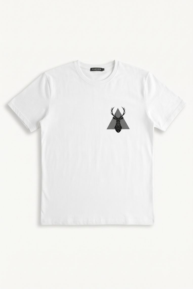 T-SHIRT STAMPA CERVO - immagine 3