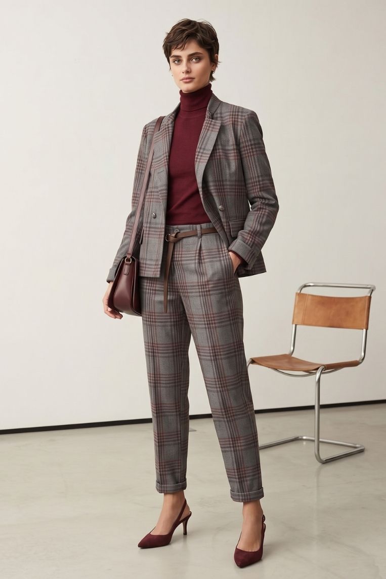 PANTALONE JAQUARD GAMBA DRITTA RISVOLTO 2 PANTALONE JAQUARD GAMBA DRITTA RISVOLTO - immagine 2