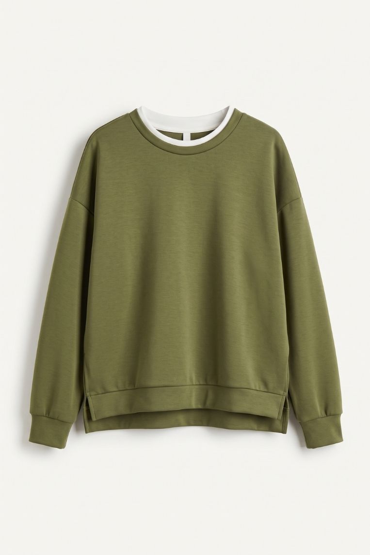 FELPA GIRO MODAL EFFETTO T-SHIRT 3 FELPA GIRO MODAL EFFETTO T-SHIRT - immagine 3