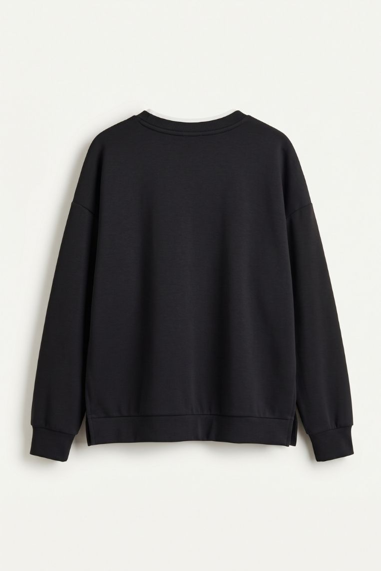 FELPA GIRO MODAL EFFETTO T-SHIRT 6 FELPA GIRO MODAL EFFETTO T-SHIRT - immagine 6