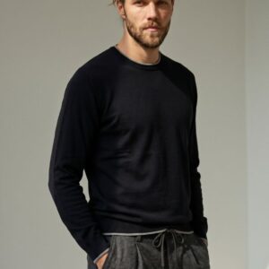 MAGLIA CON DETTAGLI A CONTRASTO E TOPPE 8 MAGLIA CON DETTAGLI A CONTRASTO E TOPPE - Thumbnail Image 2