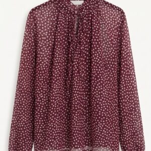 BLUSA POIS BORDEAUX 7 BLUSA POIS BORDEAUX - Thumbnail Image 3