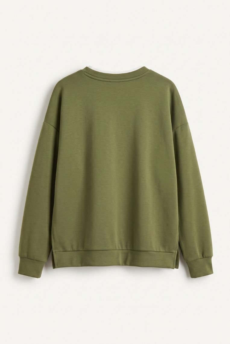 FELPA GIRO MODAL EFFETTO T-SHIRT 4 FELPA GIRO MODAL EFFETTO T-SHIRT - immagine 4