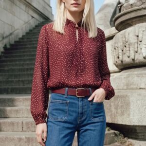 BLUSA POIS BORDEAUX 6 BLUSA POIS BORDEAUX - Thumbnail Image 2